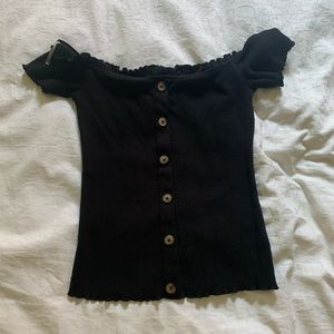 Aeropostale off the shoulder black top